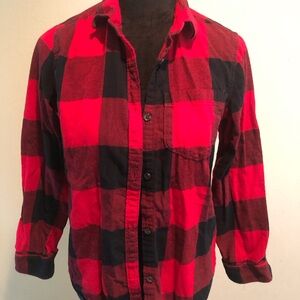 Old Navy Red and Black Plaid Shirt